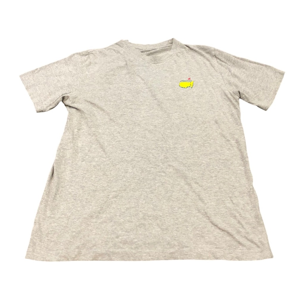 Masters Tournament T-Shirt Mens Small Gray Short Sleeve Graphic Tee Cotton Blend
